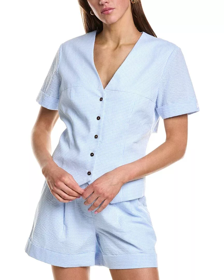 Rowing Blazers Gingham Buckle Back Top
