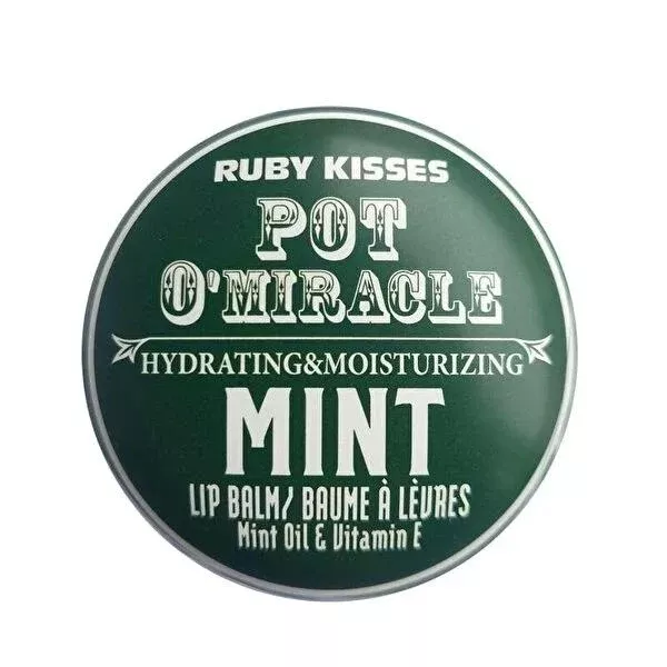Ruby Kisses Lip Revitalizer Mint - Natural Moisturizing Lip Care with Peppermint Oil