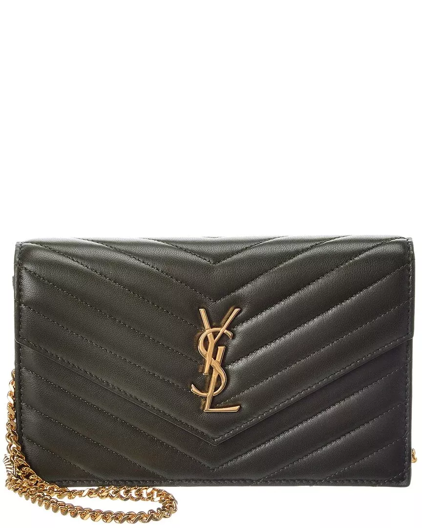 Saint Laurent Cassandra Leather Wallet On Chain