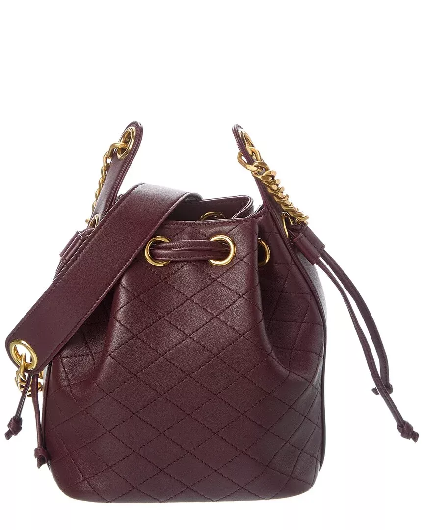 Saint Laurent Joe Mini Quilted Leather Bucket Bag