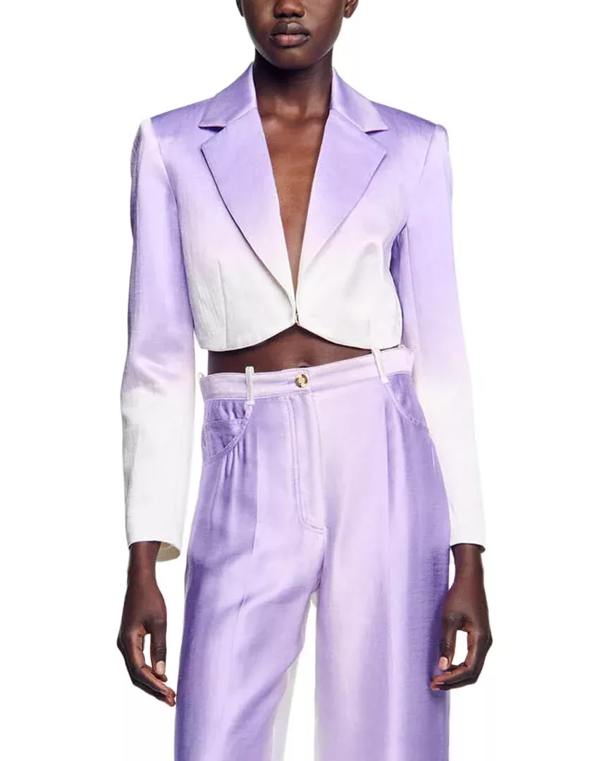 Sandro Iska Linen-Blend Blazer