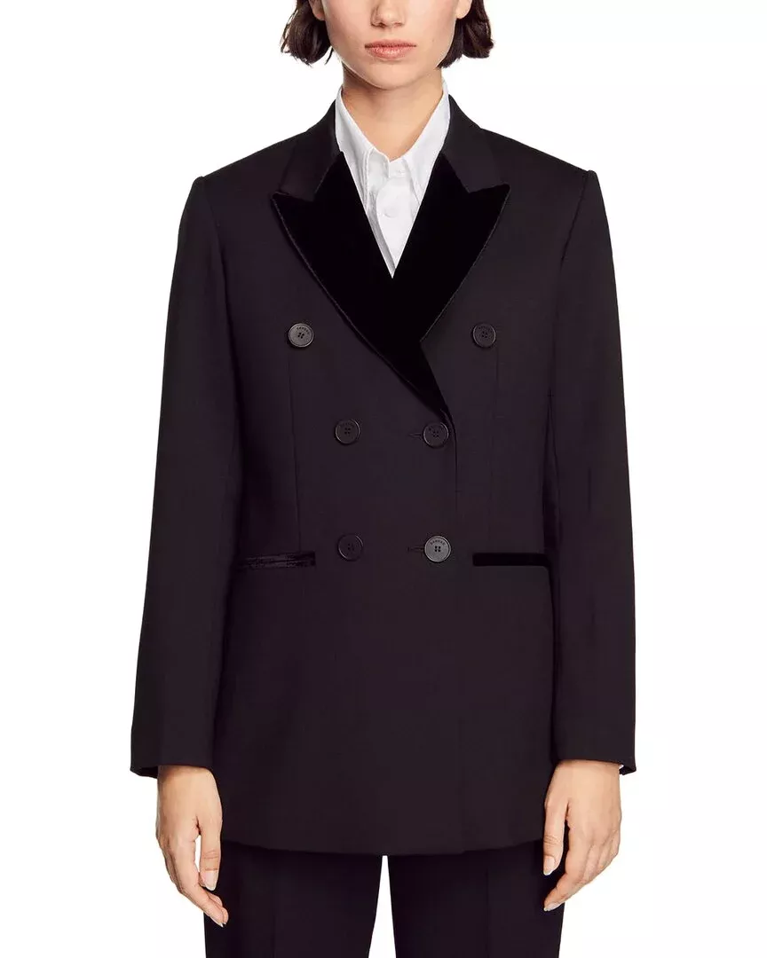 Sandro Valois Wool-Blend Blazer