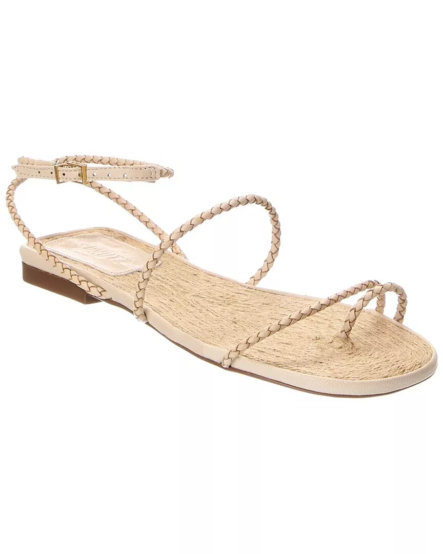 Schutz Kaya Straw Flat Sandal