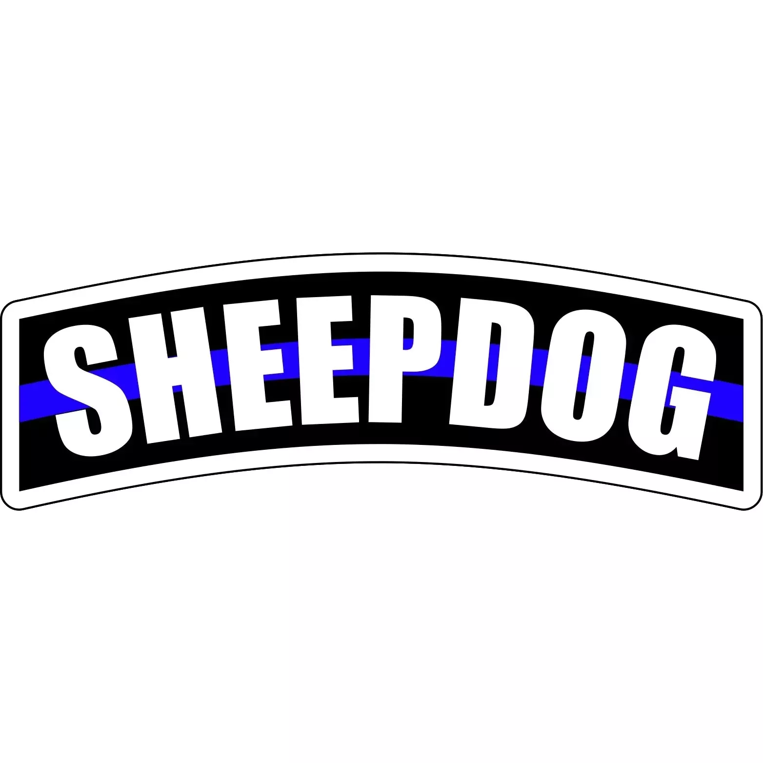 Sheepdog Tab Thin Blue Line - 5x1.5 inch Sticker