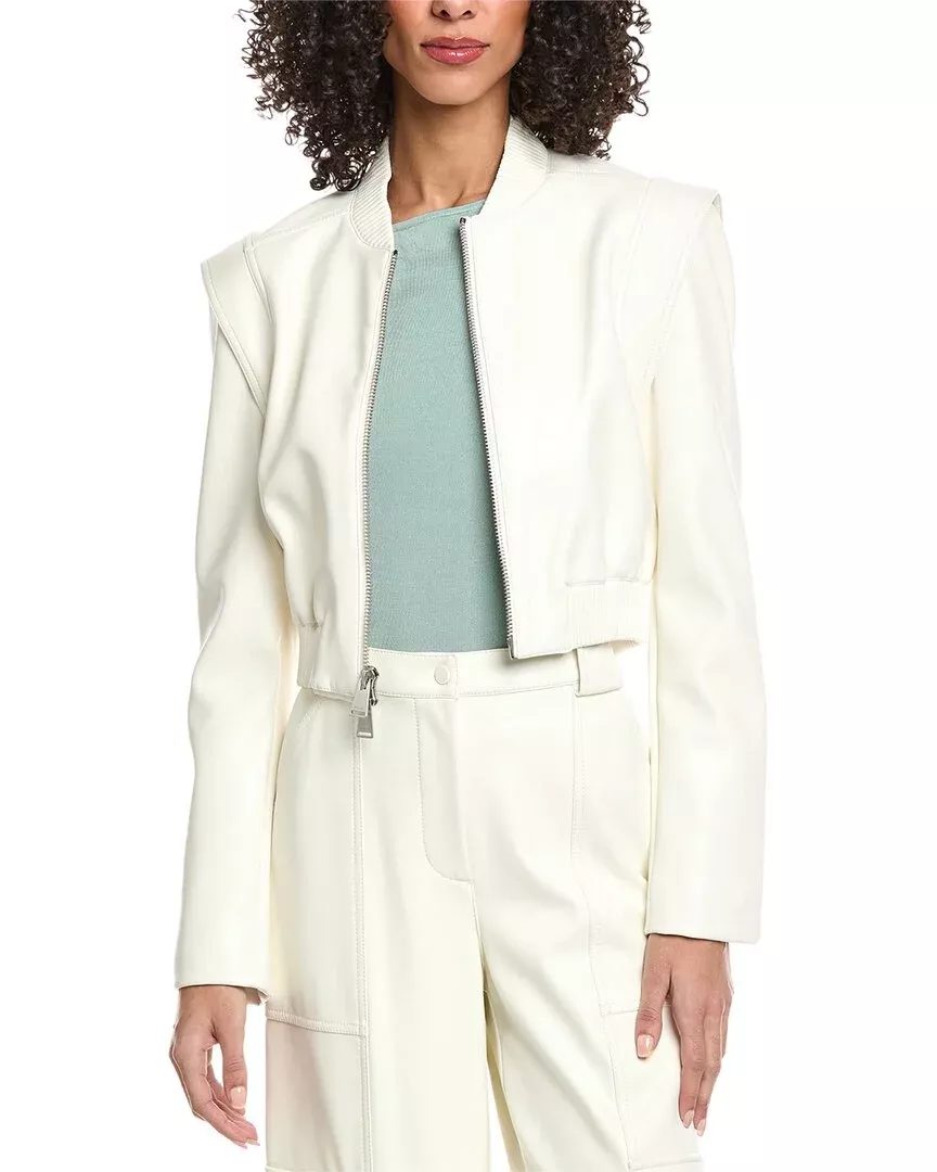 Simkhai Doreen Vegan Leather Bomber Jacket