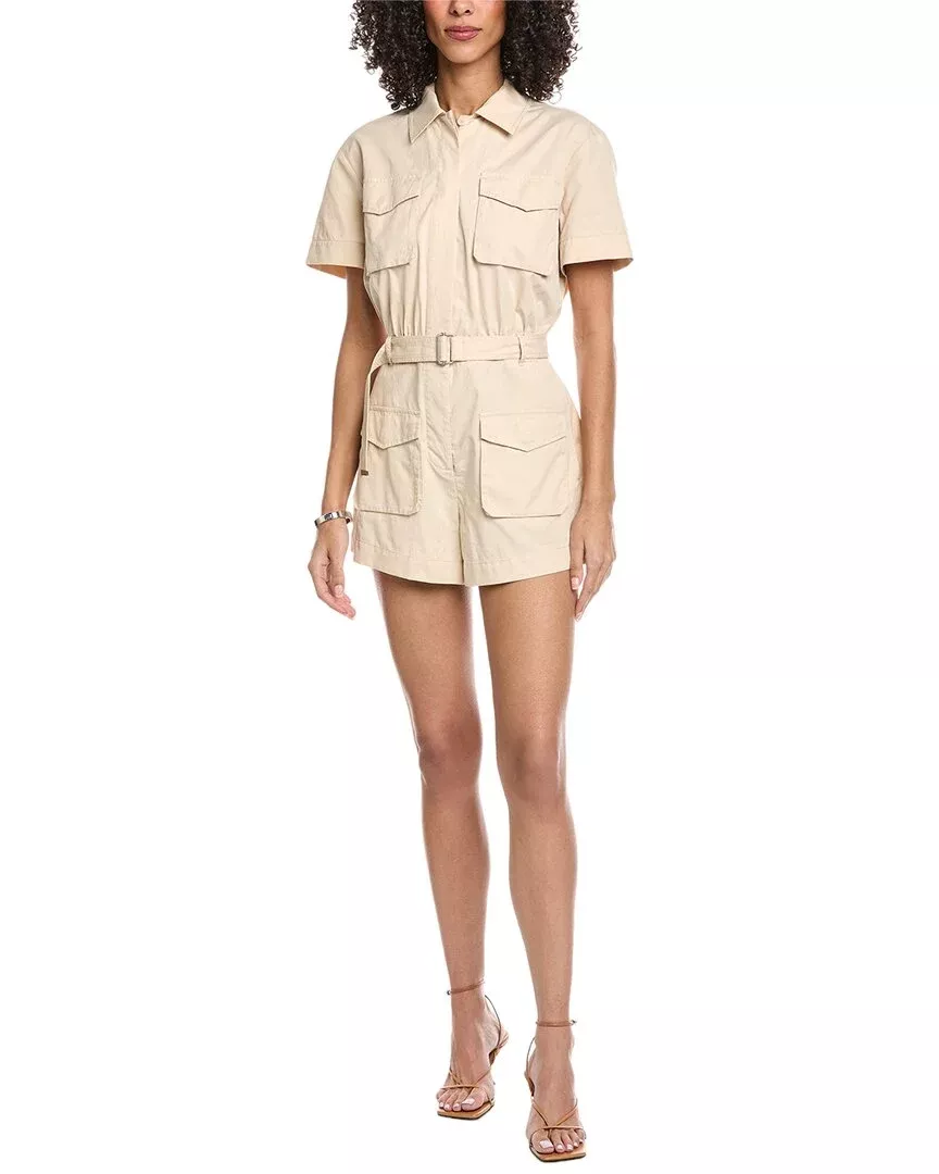 Simkhai Stevie Linen-Blend Romper