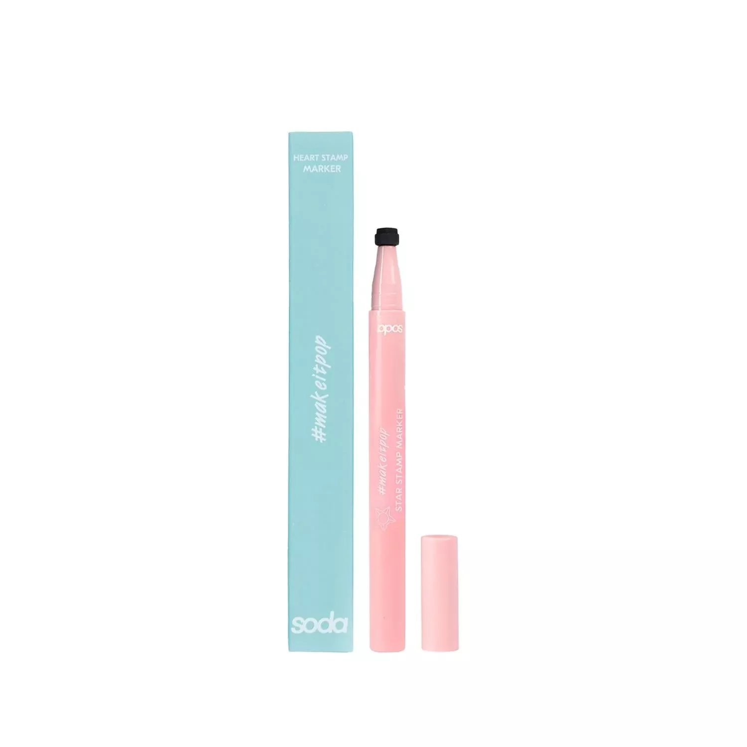 Soda Stamp Marker Eyeliner - Precise, Unique Designs, Star-Shaped Stamp