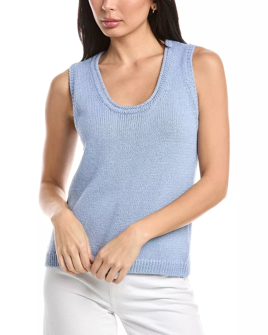 St. John Scoop Neck Knit Tank Top
