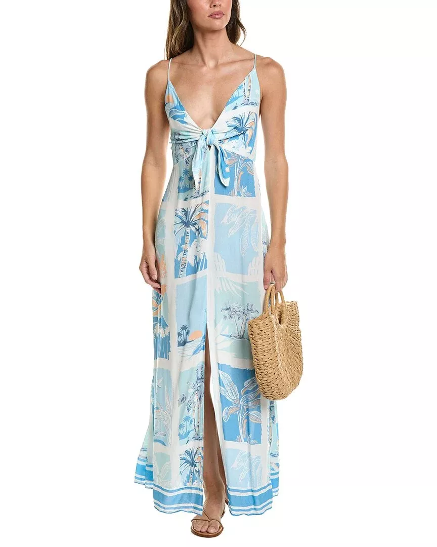 Surf Gypsy Printed Crepe Maxi Dress
