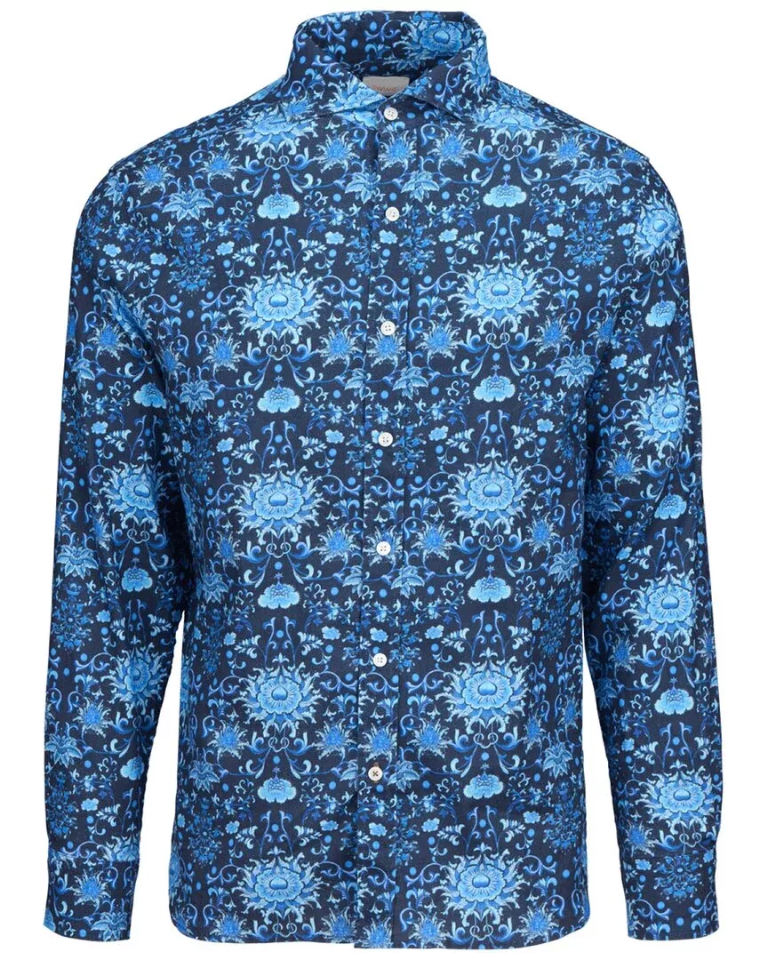 Swims Breeze Linen-Blend Printed Shirt