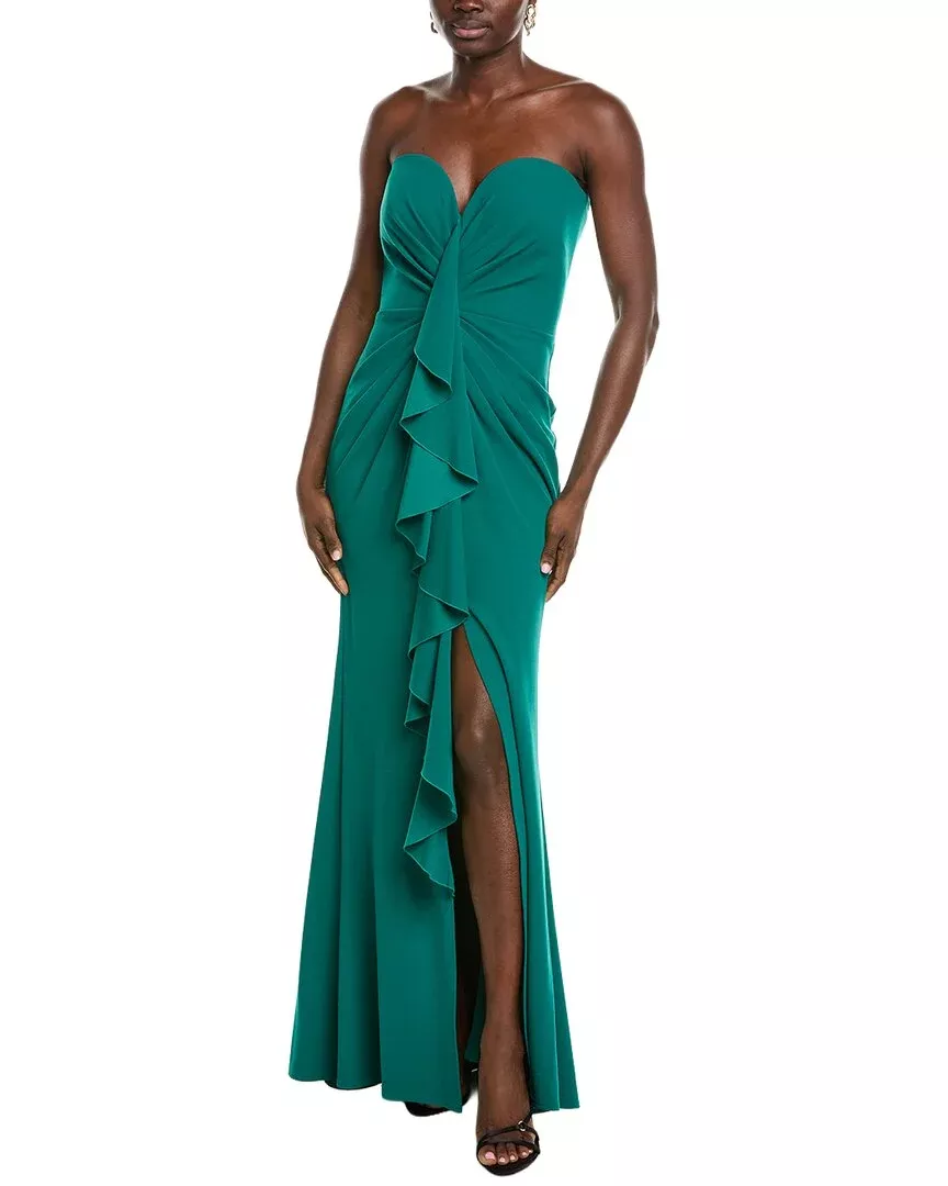 Tadashi Shoji Solid Maxi Dress