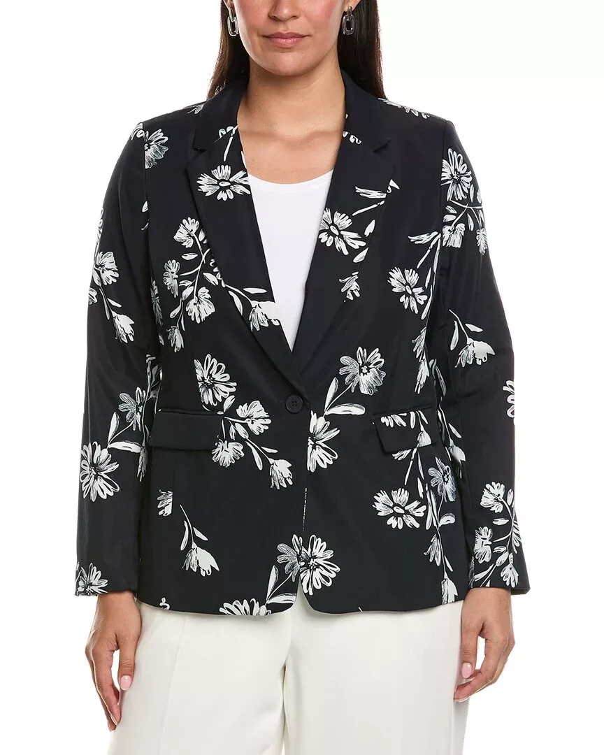 Tahari Asl Plus Sateen Blazer