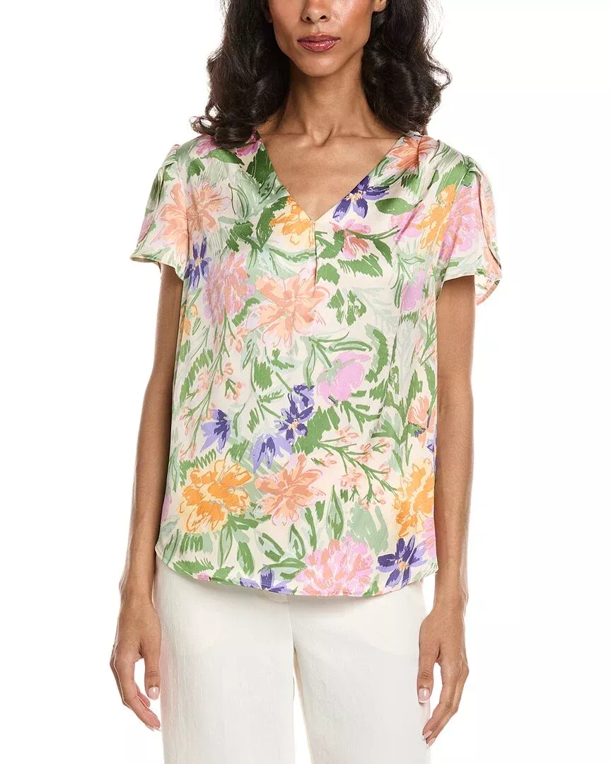 Tahari Asl Printed Blouse