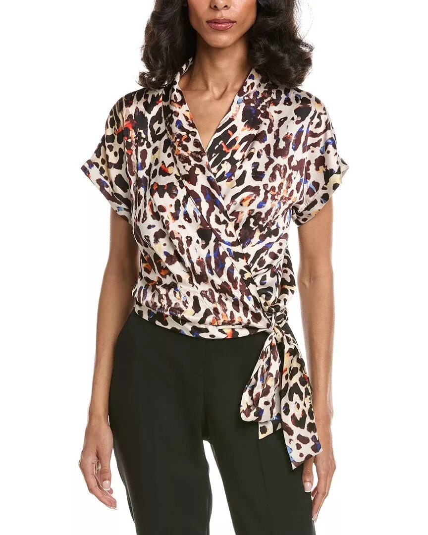 Tahari Asl Tie-Waist Blouse