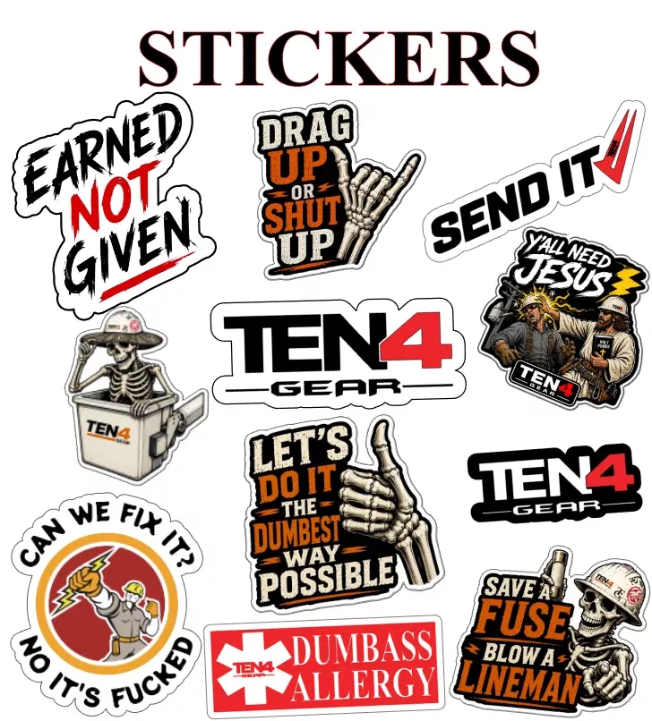 Ten4 Gear Sticker Pack