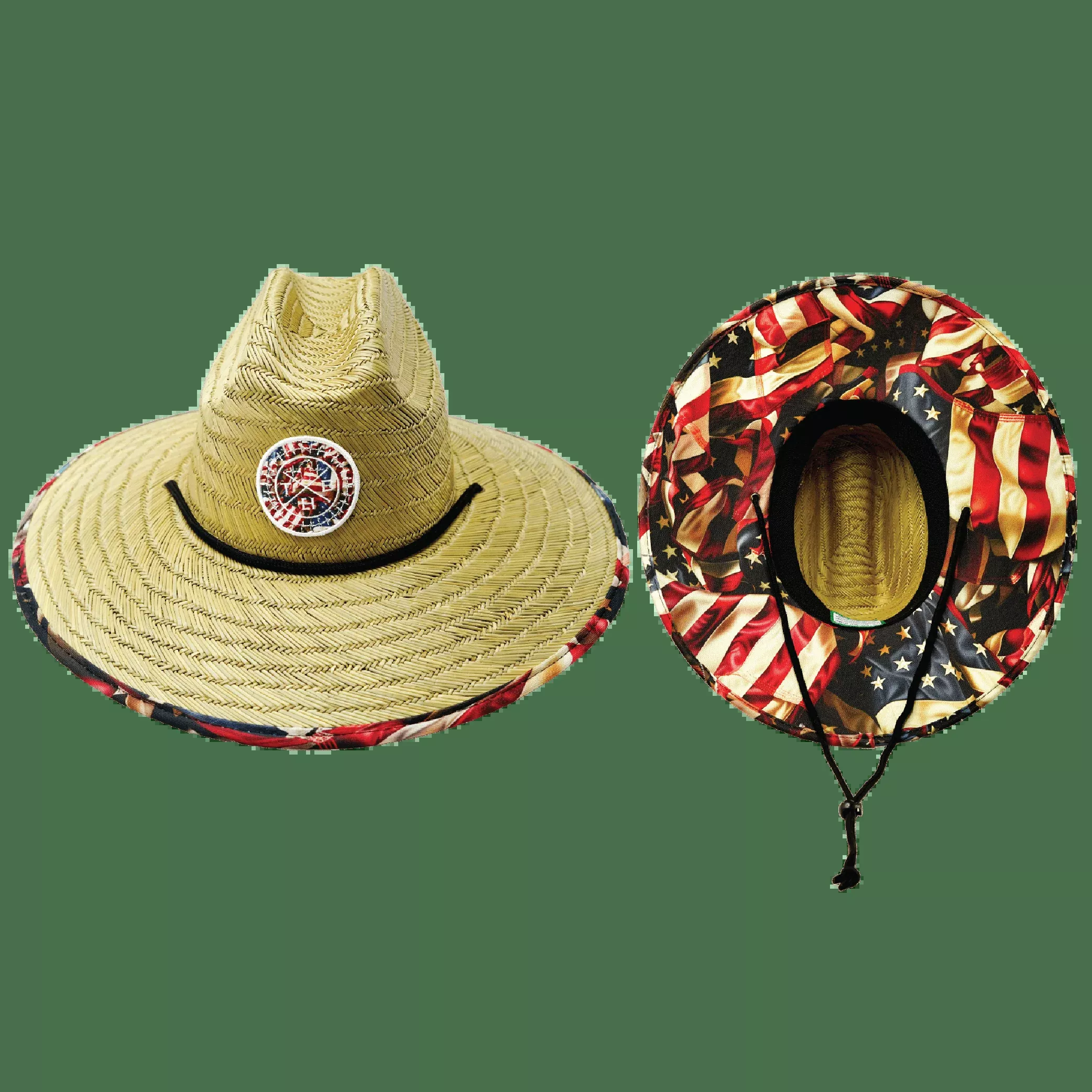 THB Straw - Sun Hat - Flag