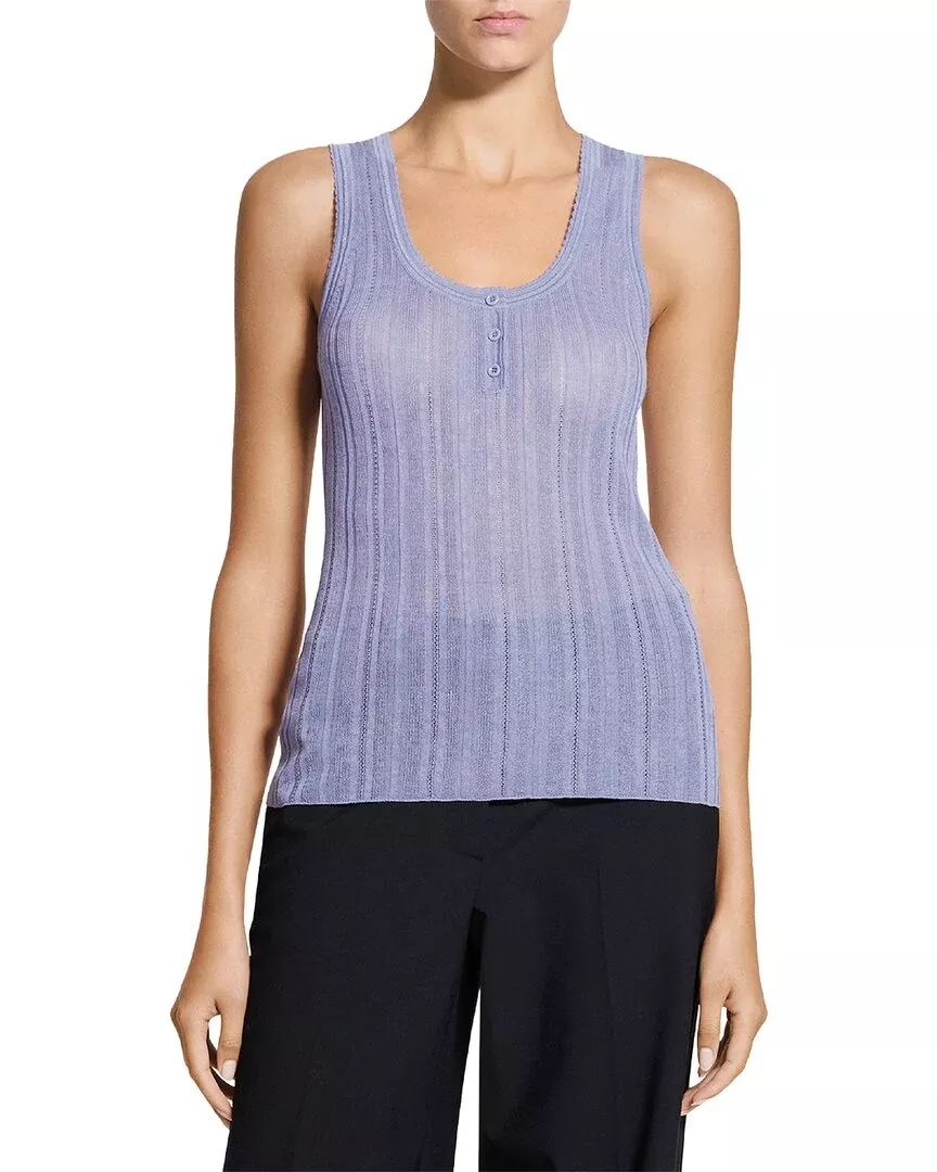 Theory Pointelle Wool-Blend Sweater