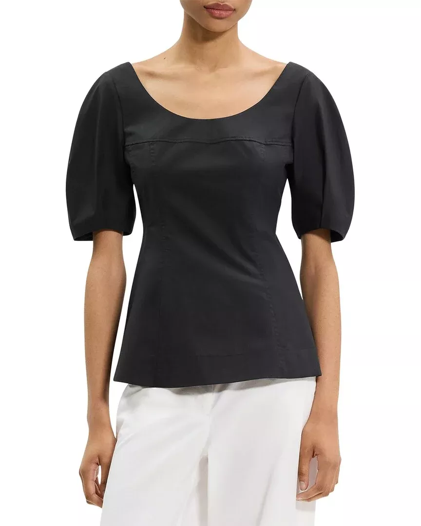 Theory Puff Sleeve Blouse