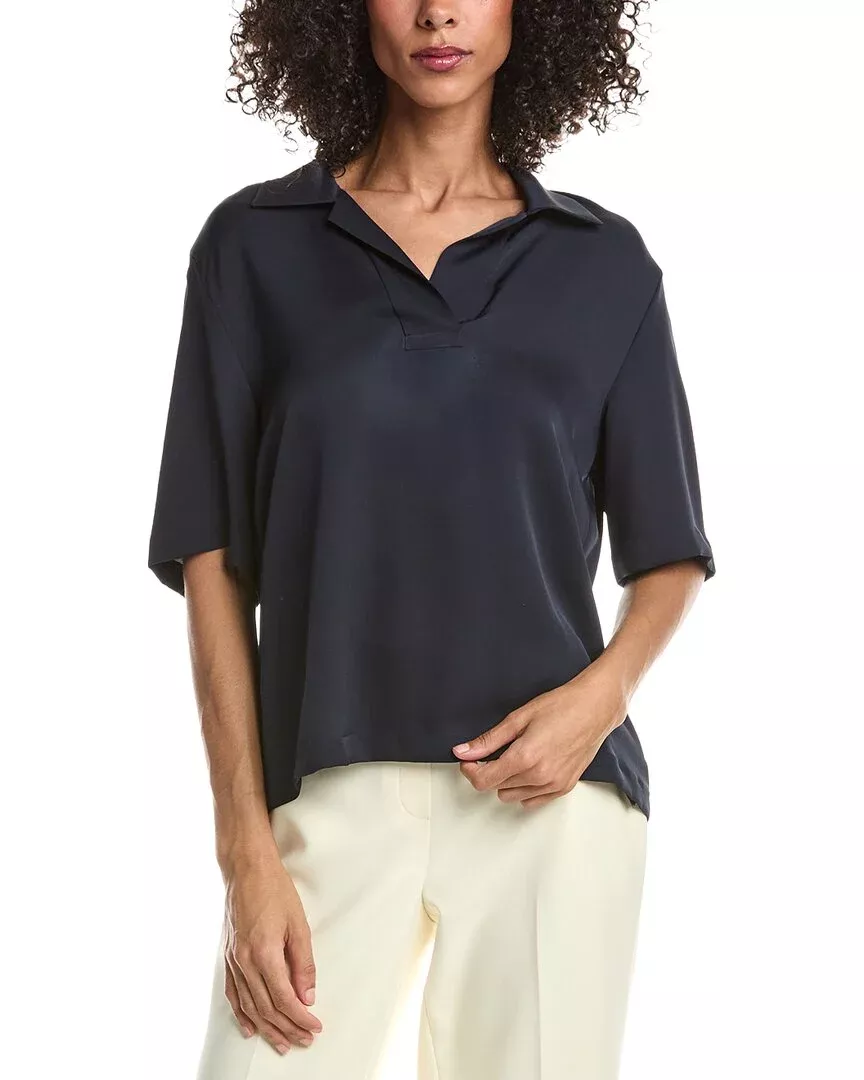 Theory Silk Polo Top