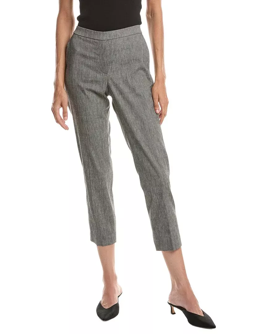Theory Treeca Pull On Linen-Blend Pant
