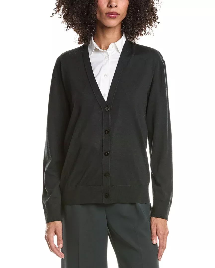 Theory V-Neck Wool Cardigan