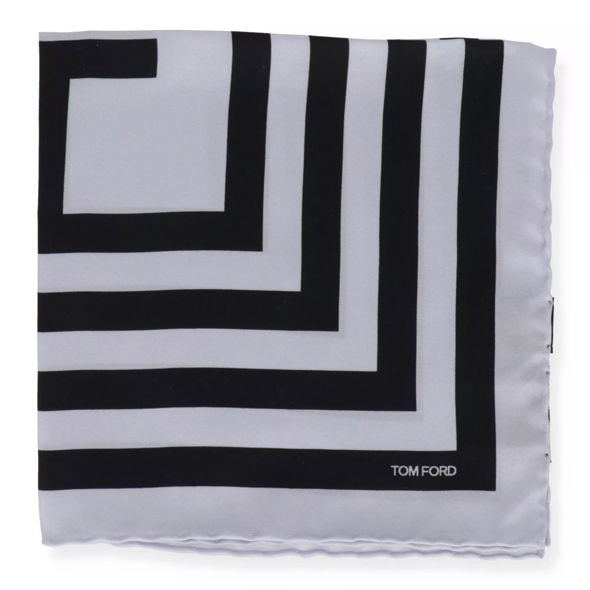 Tom Ford Mens Light Blue Pocket Square