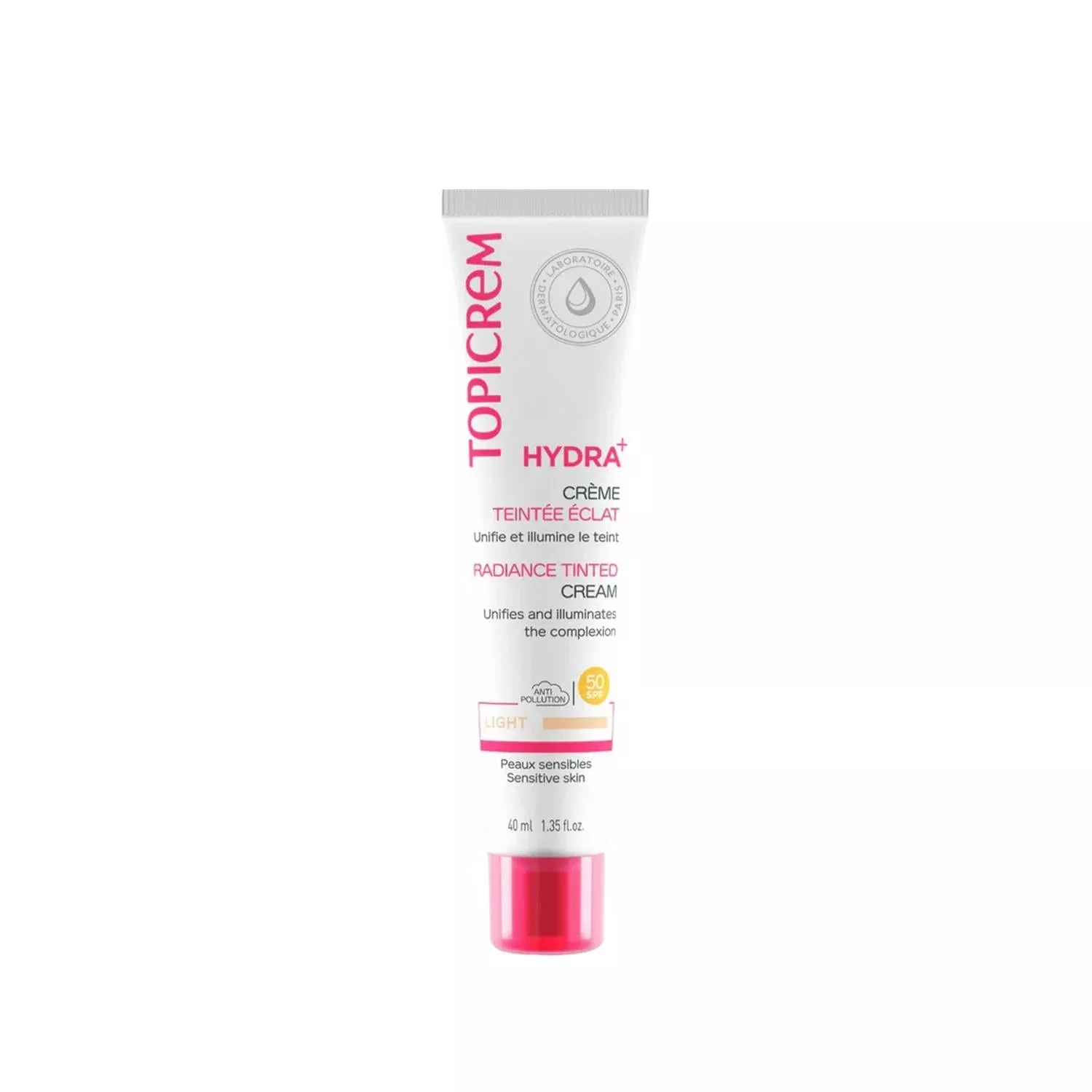 Topicrem Light Radiance Tinted SPF50 Sunscreen: Natural Coverage, Broad Spectrum Protection & Radiant Glow - 40ml