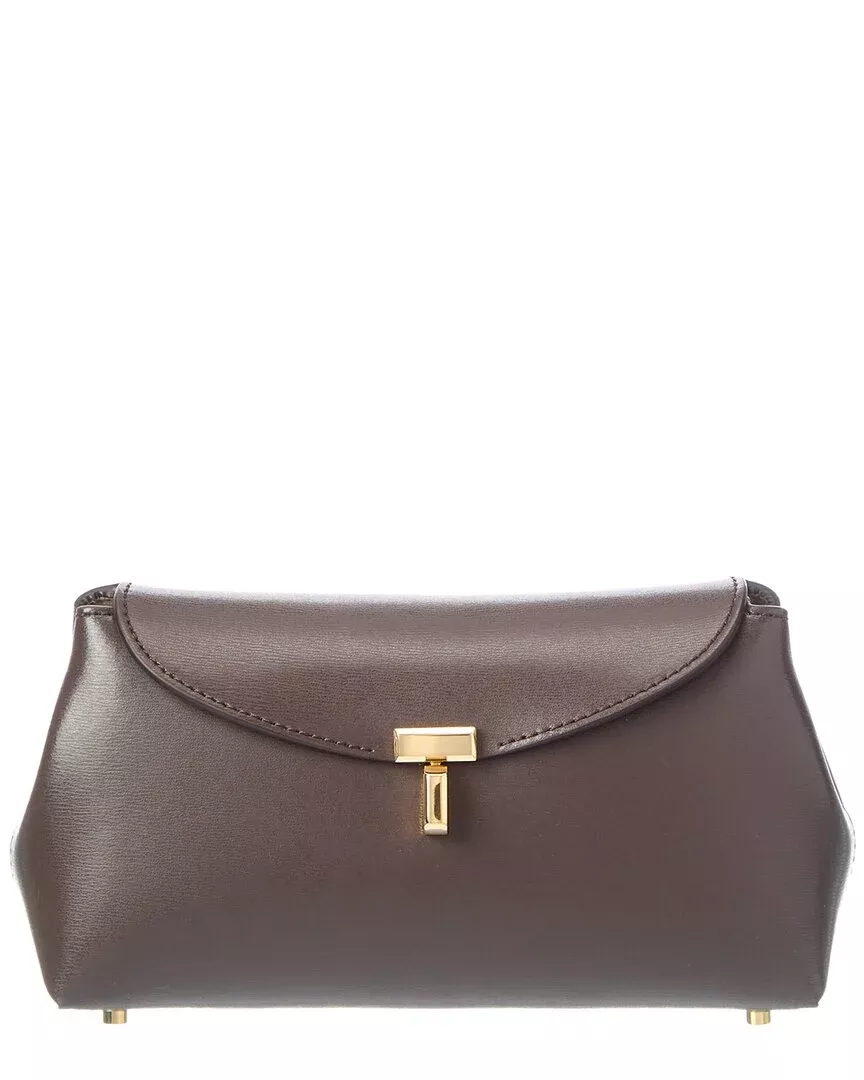 Toteme T Lock Mini Leather Clutch