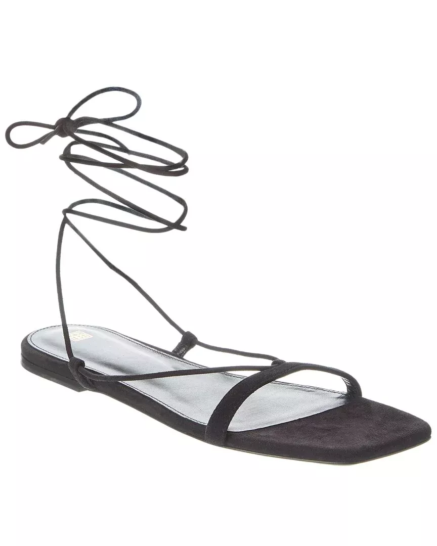 Toteme Tie-Fastening Suede Sandal