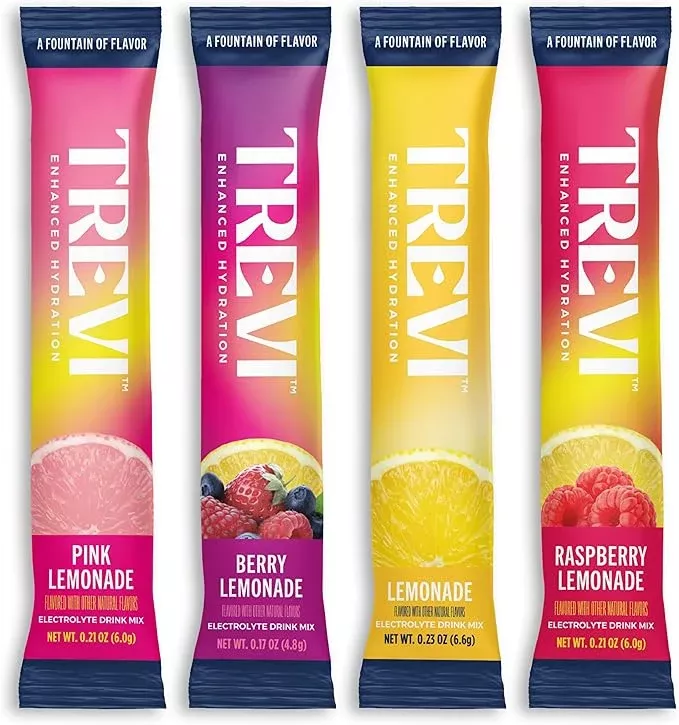 TREVI™ Sugar Free Electrolytes - Drink Mix Hydration Powder Packets - 28 Count - Lemonade