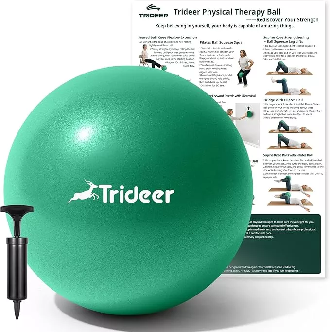 Trideer Exercise Balls Physical Therapy, 9 Inch Pilates Ball Between Knees for Physical Therapy, Mini Exercise Ball - Yoga Ball, Small Workout Balls for Core Strength and Back Support
