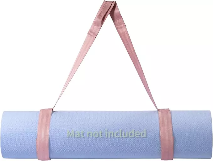 Trilancer Adjustable Yoga Mat Strap With Hook and Loop Closure, Yoga Mat Holder Carrier,and Organizing-Mat Not Included
