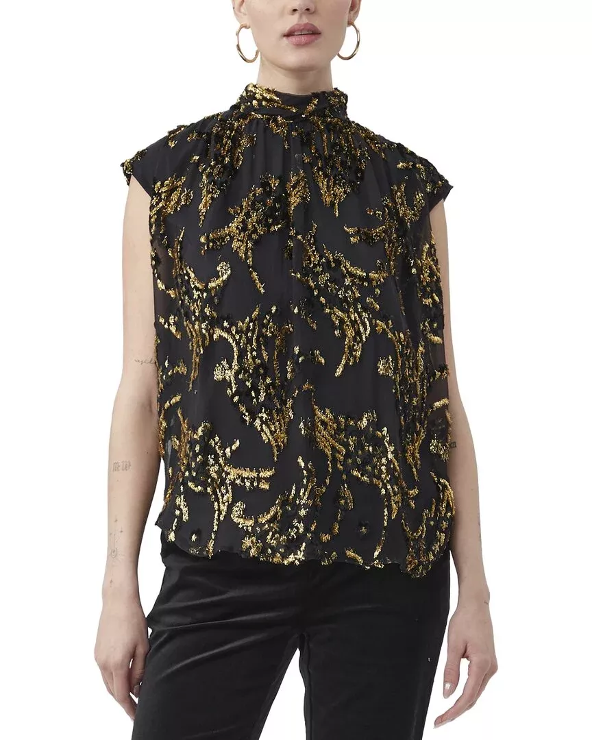 Trina Turk Imogene Silk-Blend Top