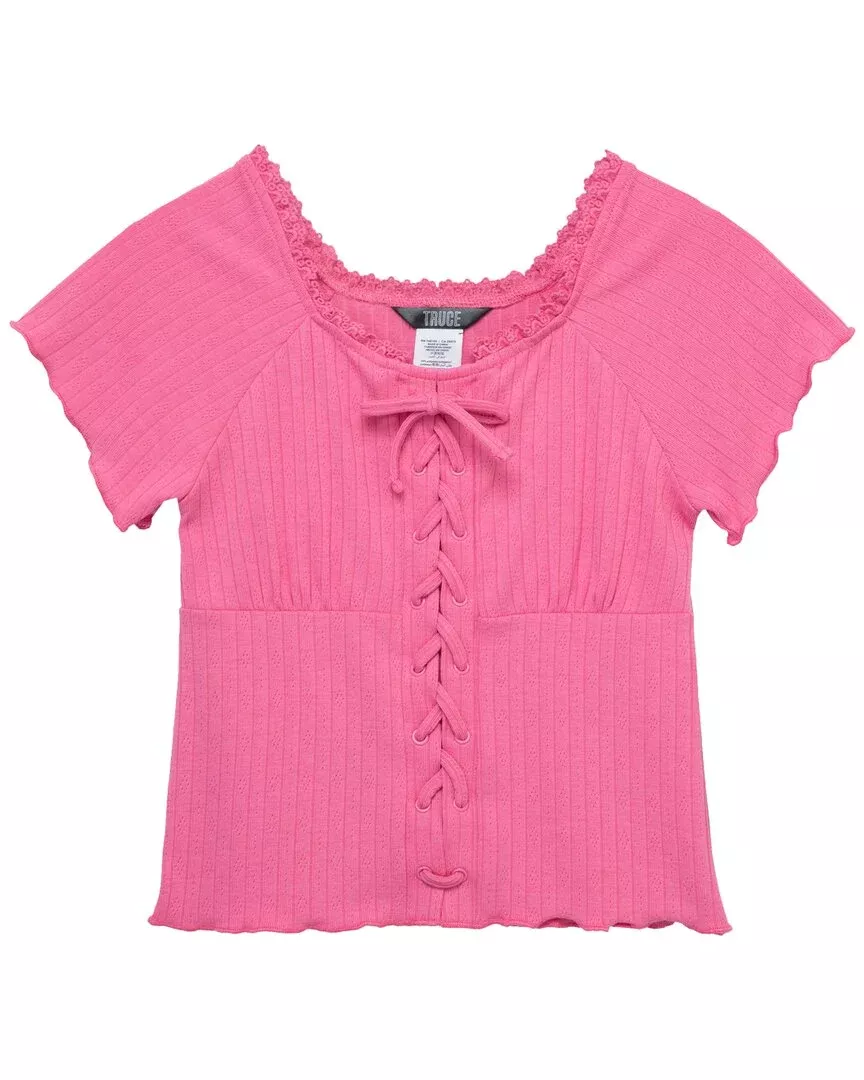 Truce Mock Lace-Up Knit Top