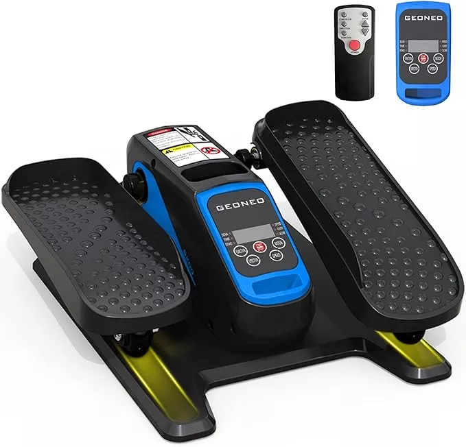 Under Desk Elliptical Machine, Electric Ellipse Leg Exerciser for Senior, Quiet and Compact Electric Seated Pedal Exerciser for Home with Monitor, Remote Control and 12 Adjustable Speeds