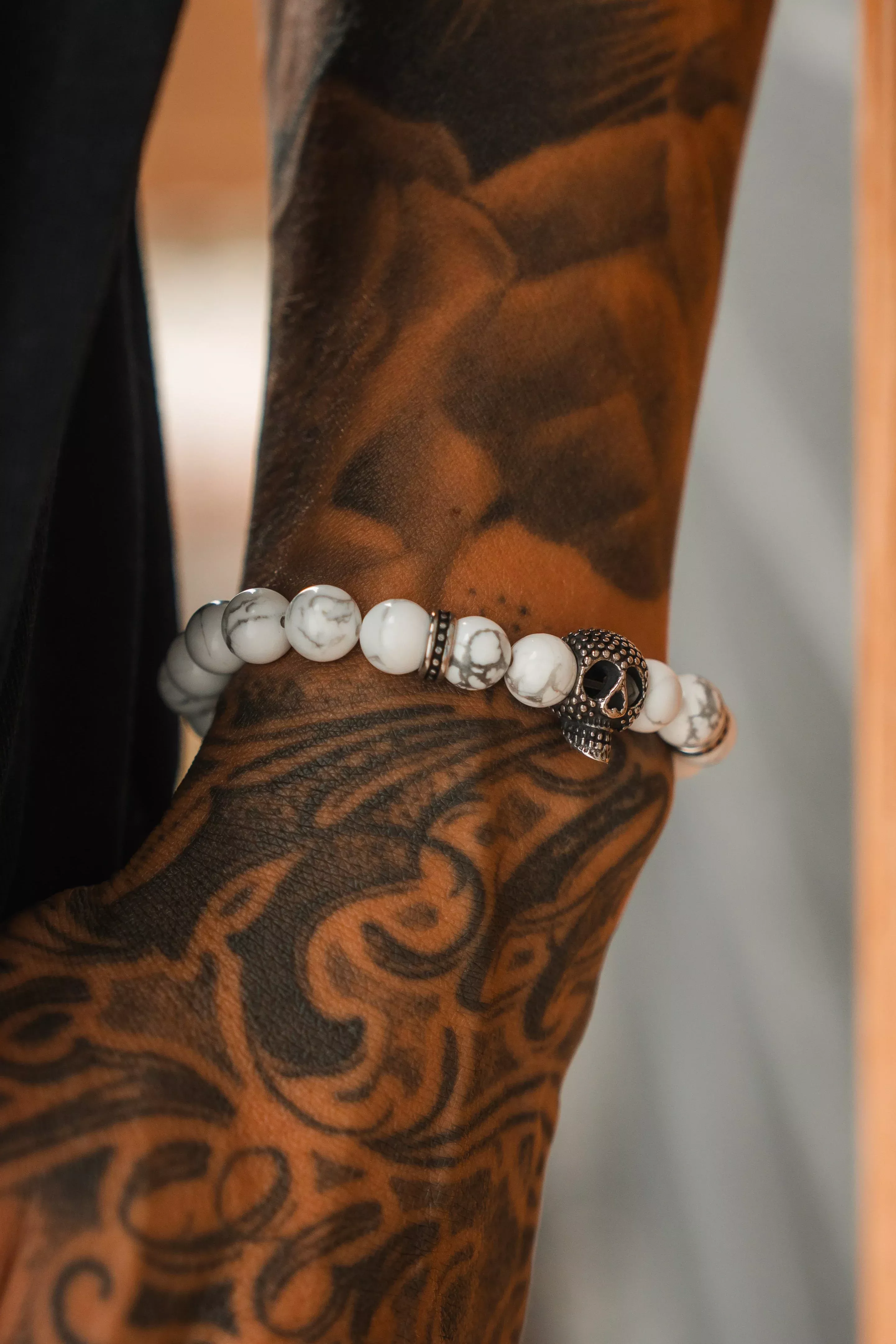 Until Death Storm Cloud Bead Bracelet