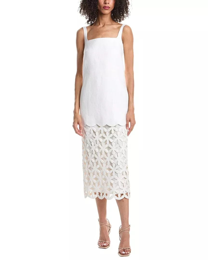 Valentino Donna Silk-Blend Midi Dress