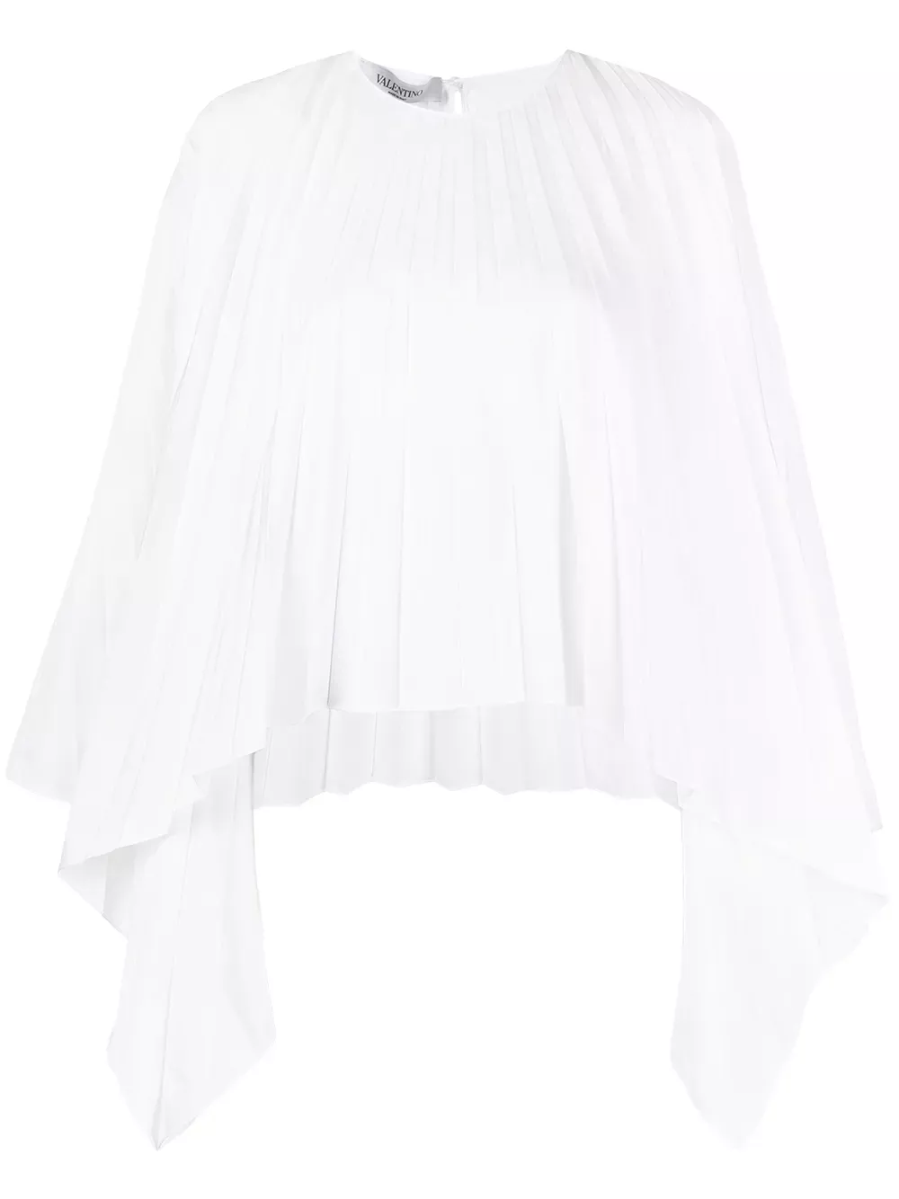 Valentino Garavani Pleated Bell-Sleeves Top