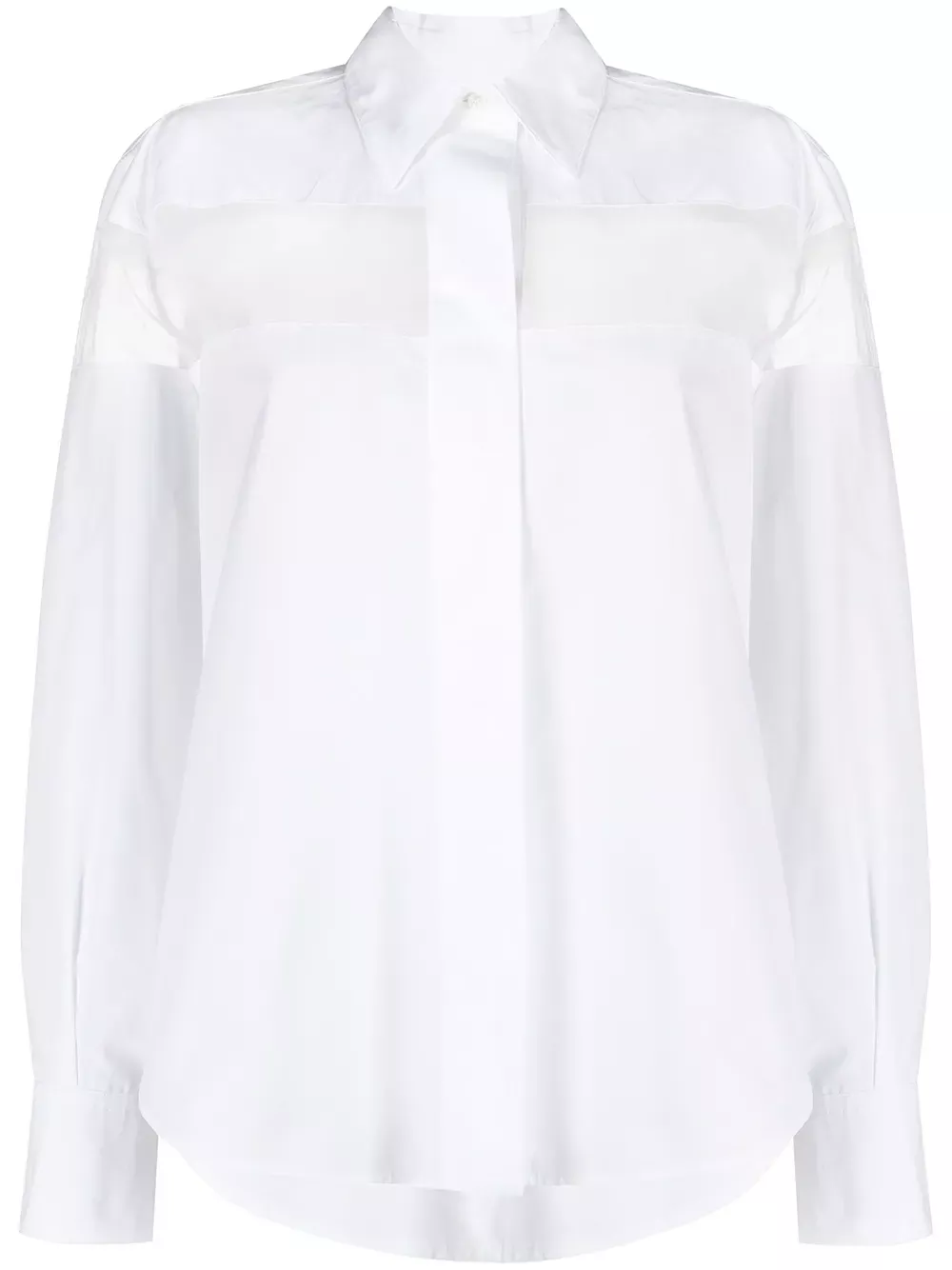 Valentino Garavani Sheer-Panel Long-Sleeve Shirt