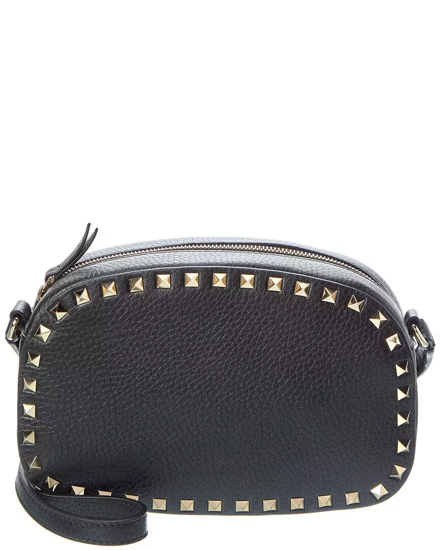 Valentino Rockstud Grainy Leather Camera Bag
