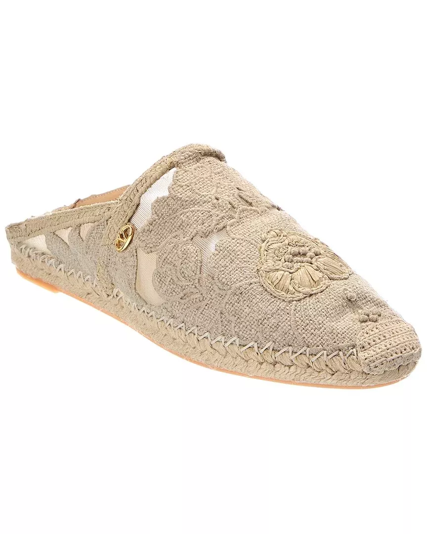 Valentino Vlogo Signature Canvas Mule