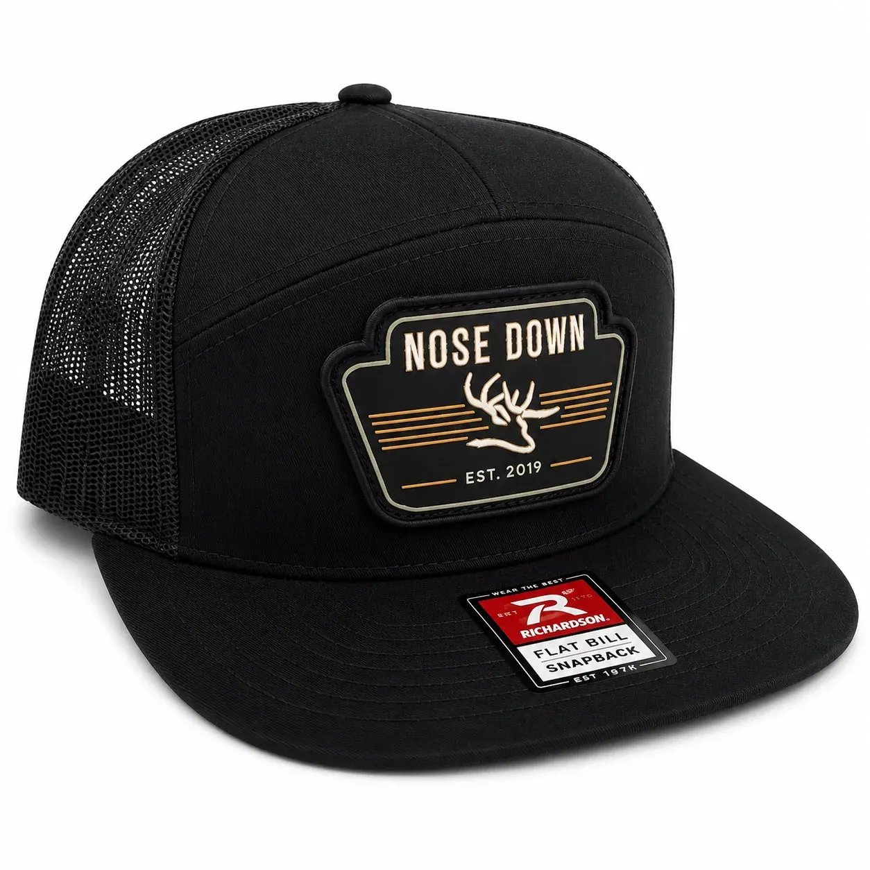 Vintage Black Woven 7 Panel