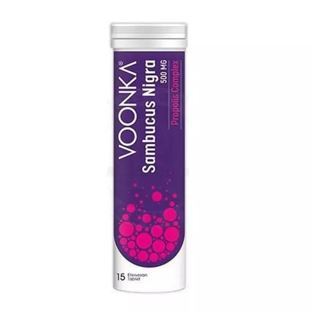 Voonka Sambucus Nigra Effervescent Tablets for Immune Support - 15 Count