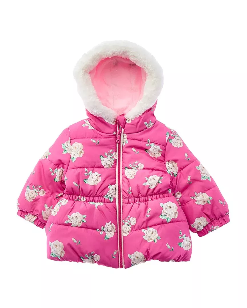 Wippette Rose Print Quilted Puffer Jacket
