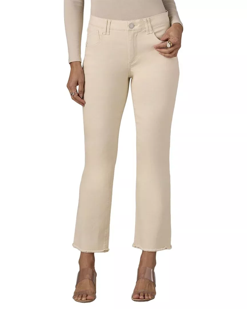 Wit & Wisdom Ecru Tatum High Rise Cropped Itty Bitty Flare Jean