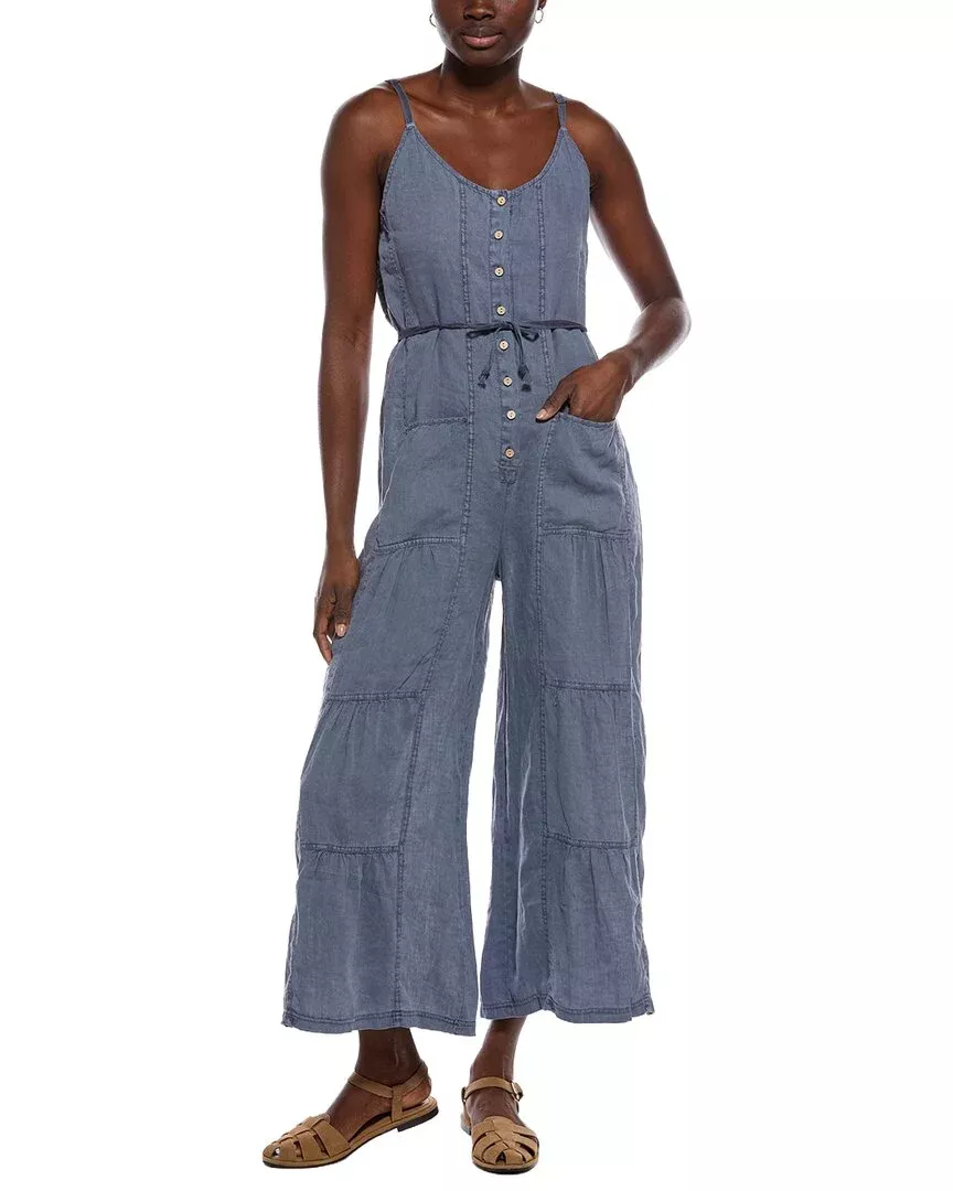 Xcvi Macauley Crop Linen Jumpsuit