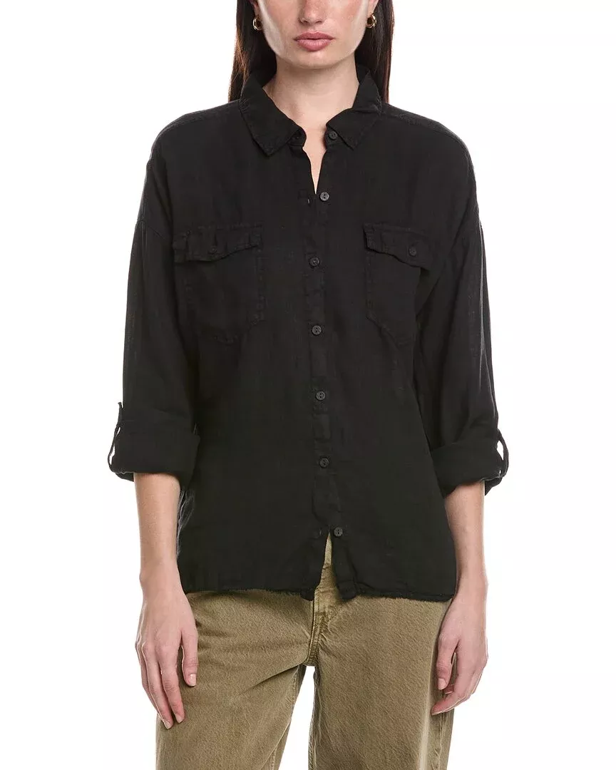 Xcvi Whitson Button-Up Linen Shirt