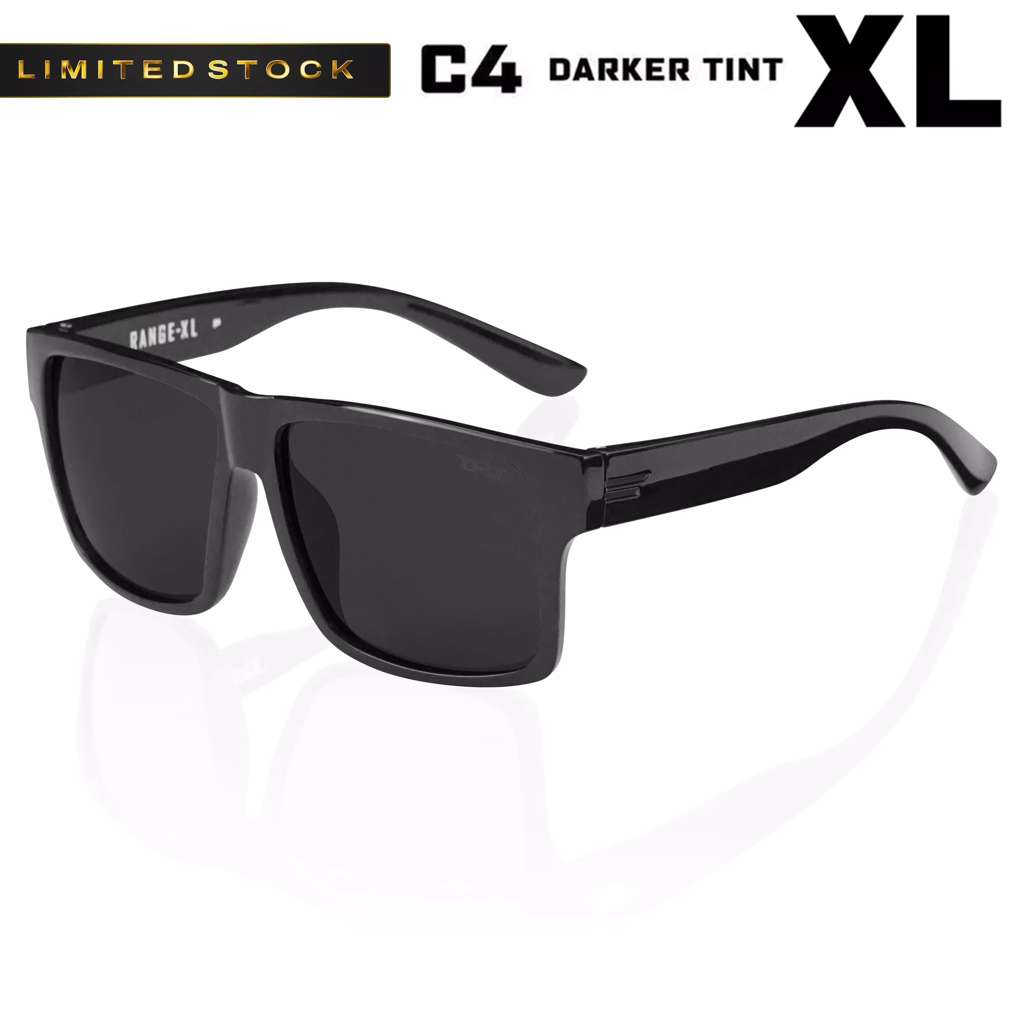 XL & STANDARD SIZE C4 Extra Dark Polarized Glossy Frame