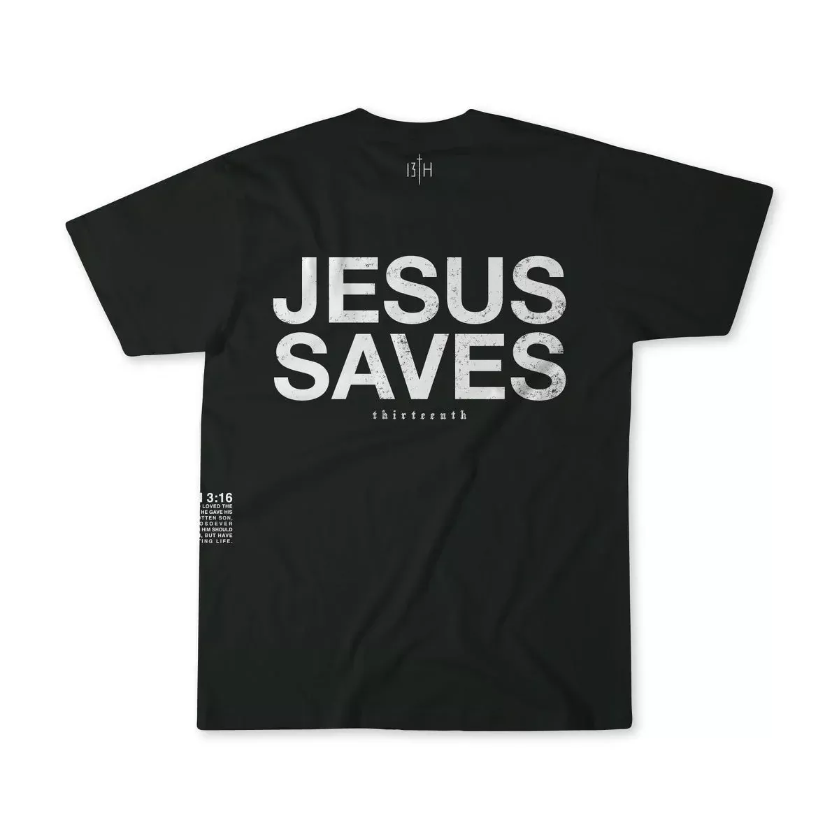 Youth Jesus Saves Black Tee