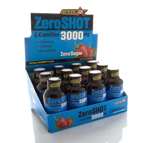 Zero Shot 60 mL 3000Mg L-Carnitine 12 Pieces